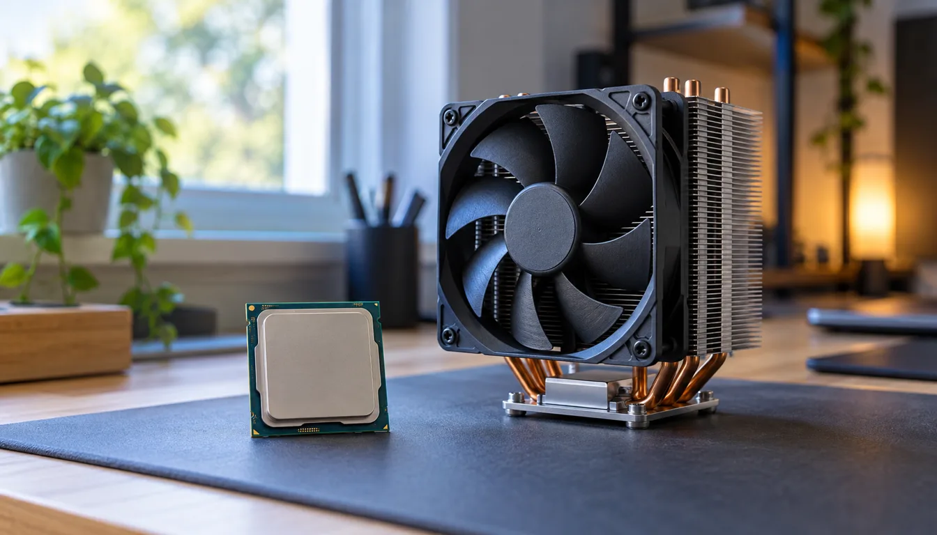 A processor beside an air cooler